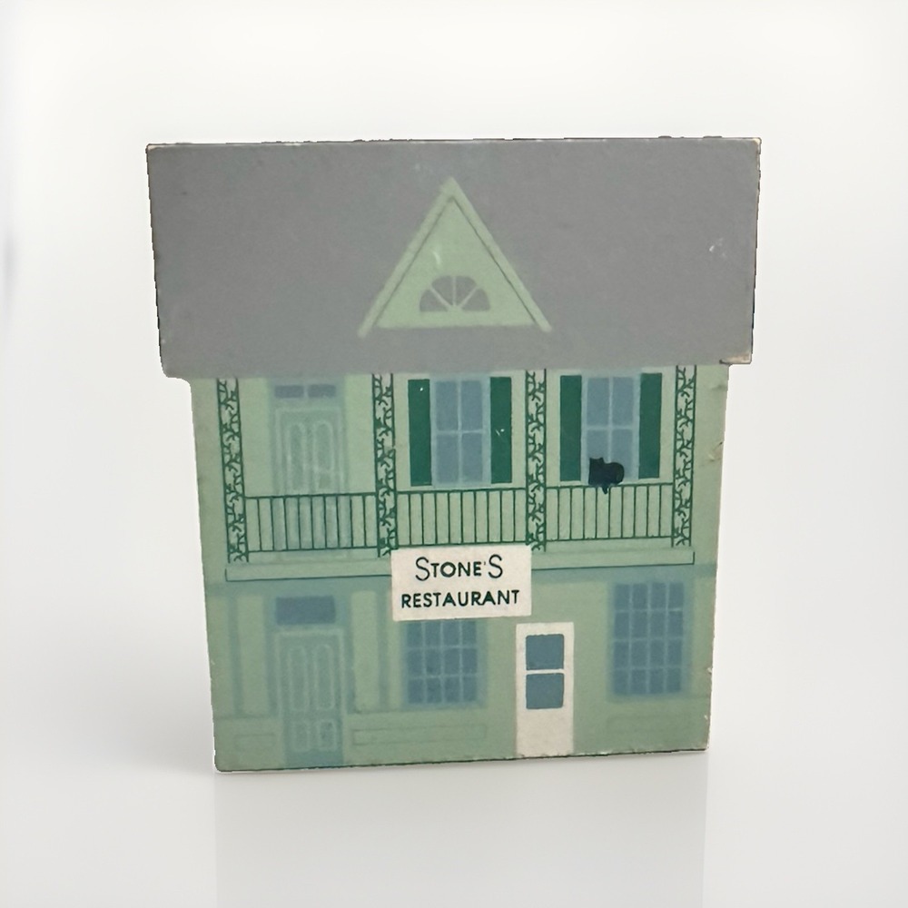 The Cat's Meow Stone's Restaurant Series XI Signed 1993 Shelf Sitters